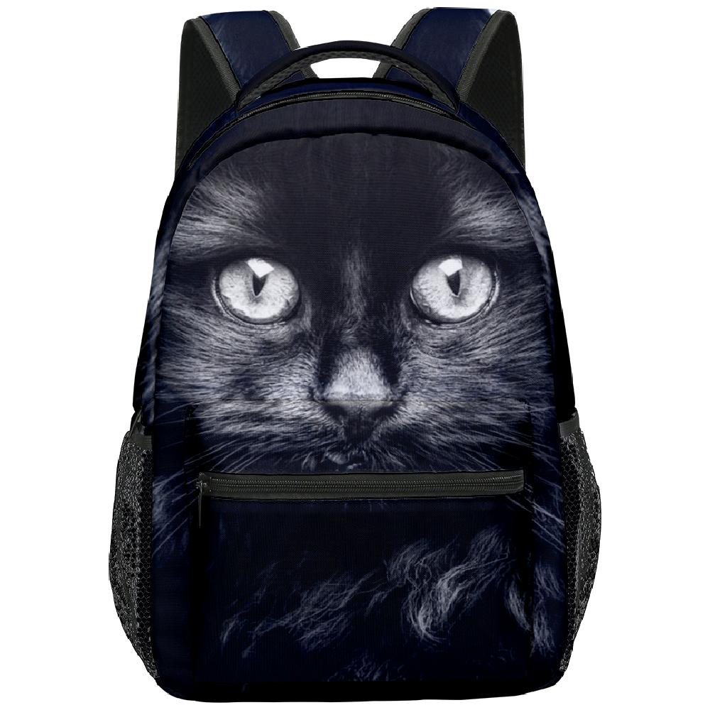 Cartoon Novelty Kpop Youthful School Bags Unisex Cat Pattern Travel Bags 3D Print Oxford Waterproof Notebook Shoulder Backpacks