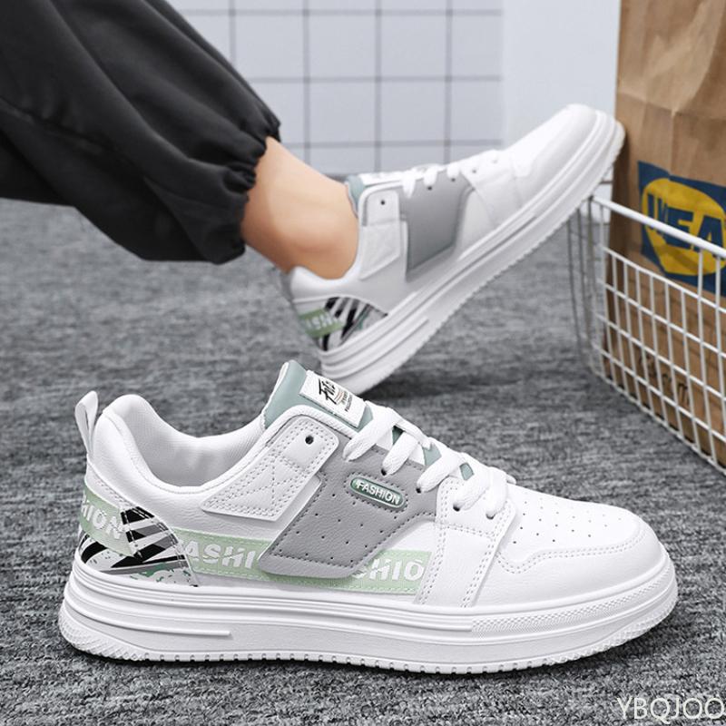Fashion Trendy Color Blocked Men's Single Shoes 2025 Spring Breathable and Versatile Thick Soled Sports and Leisure Board Shoes Sneakers