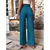 YYFS Women's Fashion Casual Solid Color Print High Waist Trousers Pants & Capris