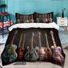 Guitar Collection Diversity 3PCS Bedding set,Ideal for 1pc Duvet Cover And 2pcs Pillowcases Perfect for Fan gift,Ideal for Bedroom, Dormitory