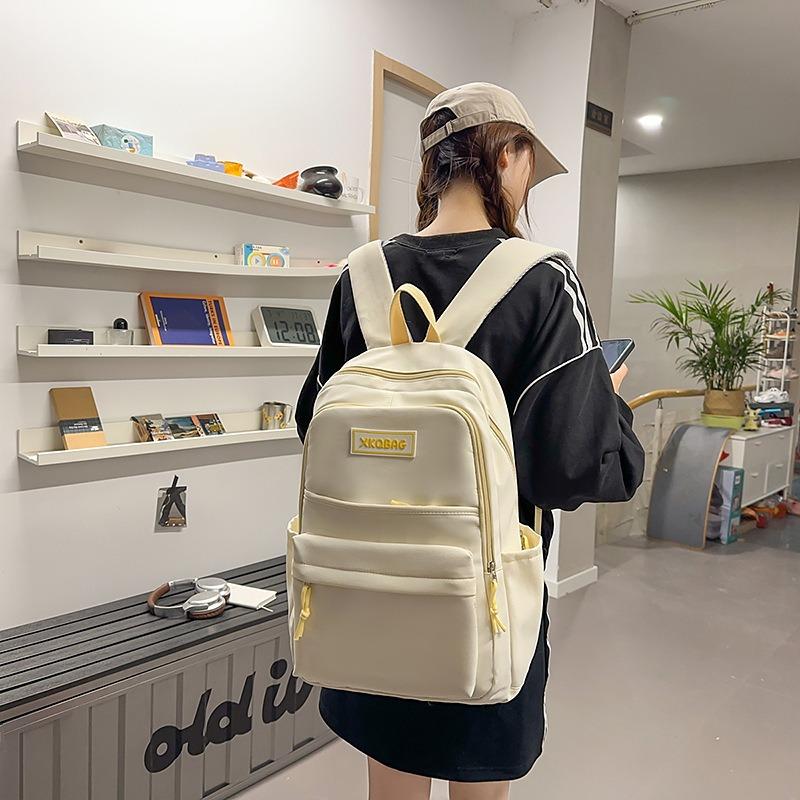 Backpack Women's Large Capacity Leisure Simple Student Class School Bag Campus Style Versatile Trend Travel Backpack