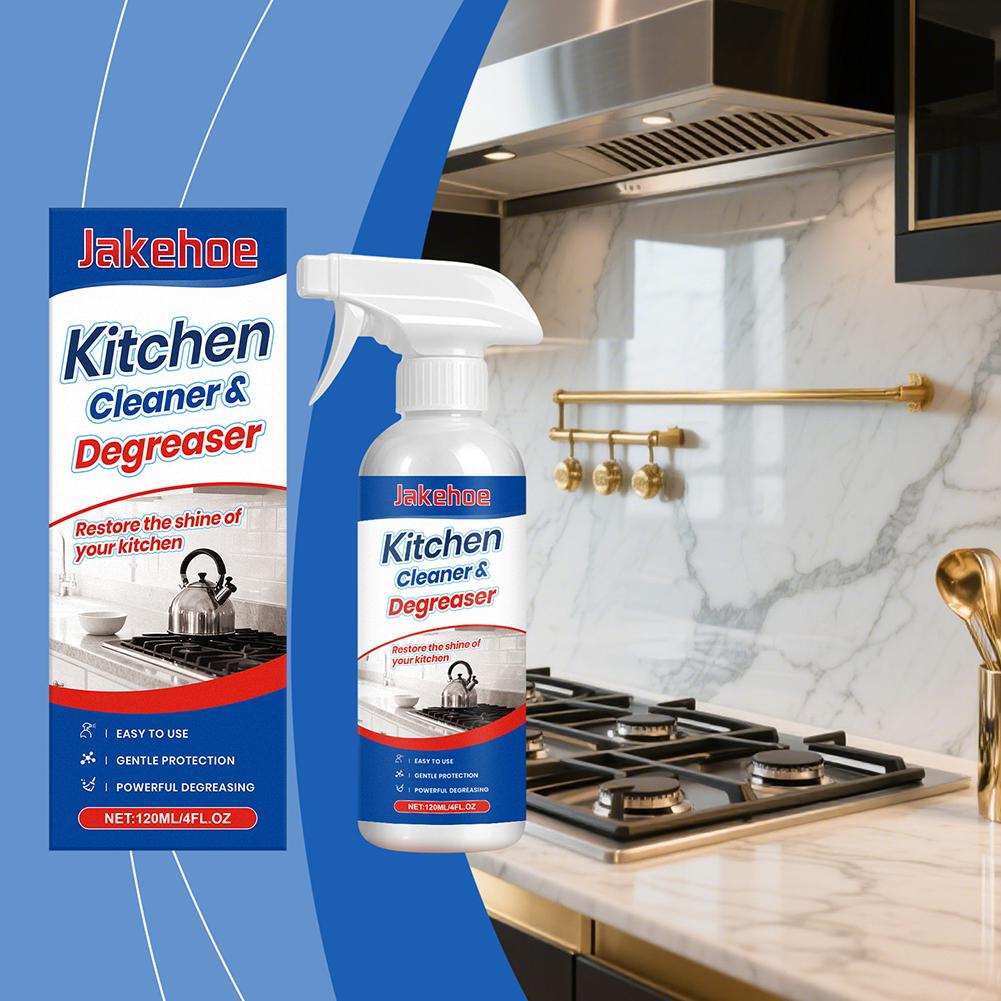 Kitchen Surfaces Degreaser Instantly Dissolves Stubborn Kitchen Grease. Sparkling Clean Professional Kitchen