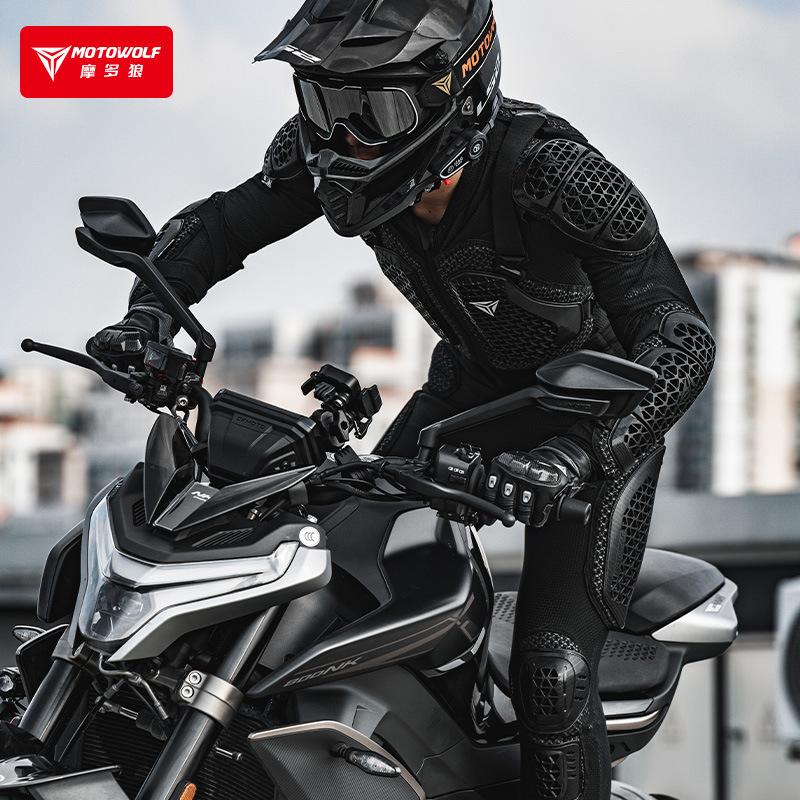 Motowolf Motorcycle Body Armor Jacket Men CE Approved Body Protector Impact Resistant Riding Gear for Motocross Off Road Street