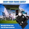 2 Keys Camper Lock Replacement Kit Wear-resistant Entry Door Lock Black RV Door Lock  Travel