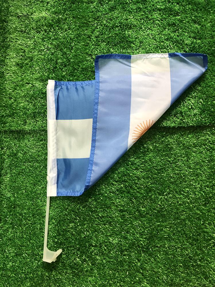 Bandiera Personalizzata 30*45cm Bandiera per Auto Argentina Bandiera da Auto Argentina da Sventolare Bandiera Nazionale Bandiera da Portabandiera da Sventolare con Asta di Plastica