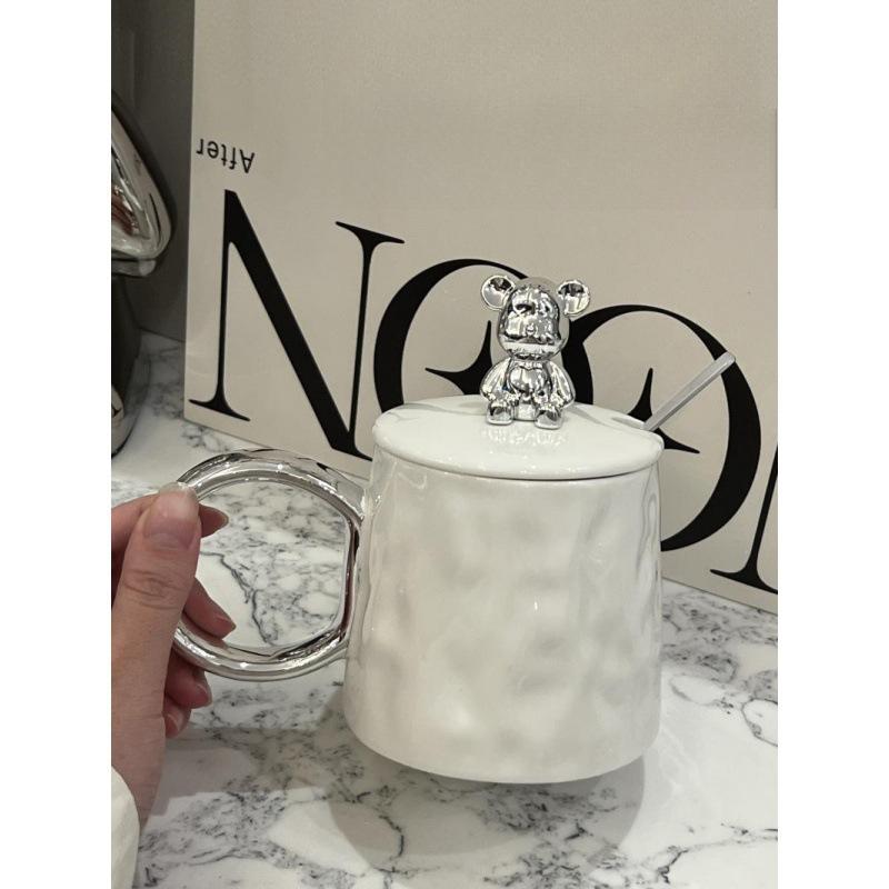 

Легкая роскошная высококачественная керамическая кружка High End Sense с крышкой, ложкой, офисная кофейная кружка, парная чашка для воды для мужчин и женщин conventional