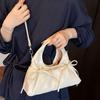 2025 Bow Strap Handbag Korean Simple Messenger Bag Casual Large Capacity Fashion Wrist Bag Women
