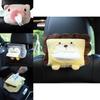 Car Tissue Box Cover Fun Cartoon Animal Design Soft Plush Material Long-lasting