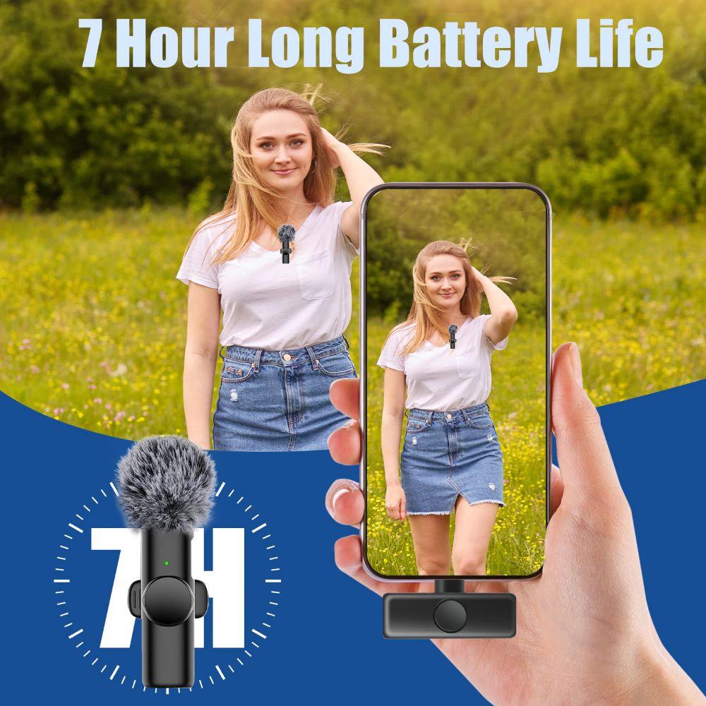 Type-C Mic Mini Lapel Mic Noise Reduction Wireless K11 Microphone  Recording Audio Video