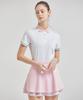 Chuku Chu Line Back Mesh Collar Short Sleeve Top (White) Cbfss-Ts006W