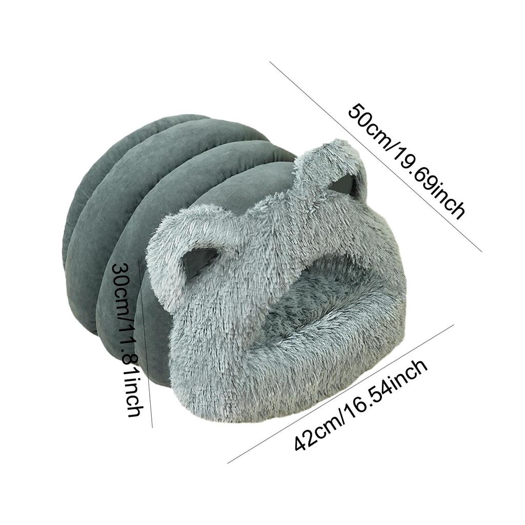 Plush Cat Bed Comfortable Kitten Kitty Shelter for Small Animal Pet Supplies