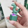 Lizard Button Keychain Decompression Toys Funny Lizard Sounds And Flash Effects Rechargeable Portable Stress Relief Fidget Toy for All Ages