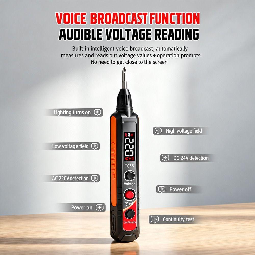 Non Contact Voltage Tester Pen LED Digital Display Electrician Tester  Electrician Maintenance