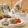 Quantitative Sprinkler Dual-purpose Salt Tank Seasoning Box Glass Kitchen Moisture-proof Seasoning Jar Controlled Volume