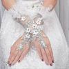 Bridal Gloves Lace Bridesmaid Gloves Gothic Crochet Elegant Half Finger Bridal Evening Gloves Banquet Theater Ball Wedding Accessories - DD