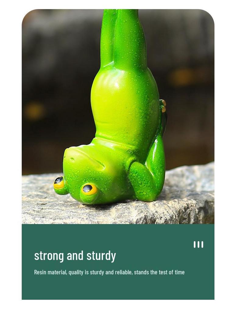 Binnenplaats Yoga Kikker Hars Ornament - Tuinlandschap Decoratie