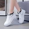Autumn High Top Breathable Flat Shoes Korean Style Wear-resistant Casual Sneakers Lightweight Round Toe Comfortable White Shoes