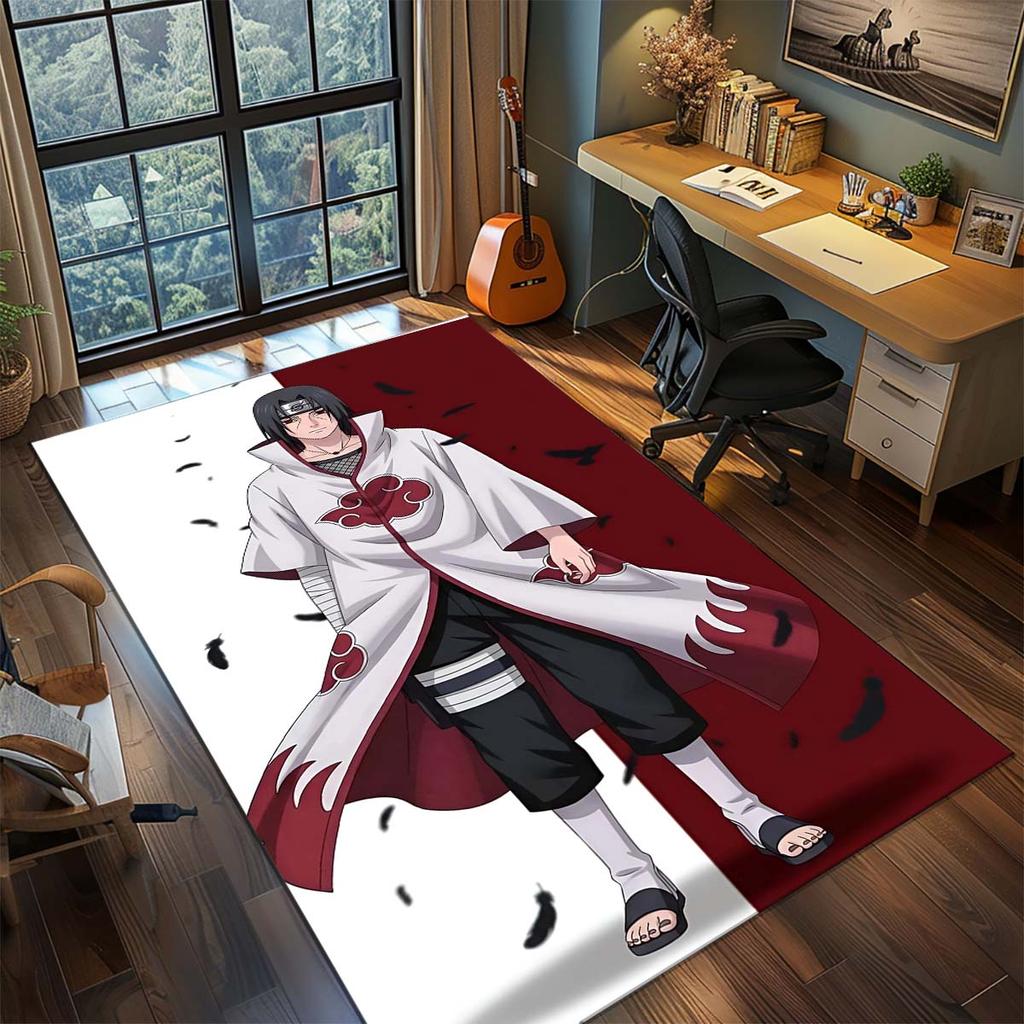 Naruto Anime Rug Carpet Large Area Rug Non Slip Washable Floor Mat Gamer Room Bedroom Home Decor