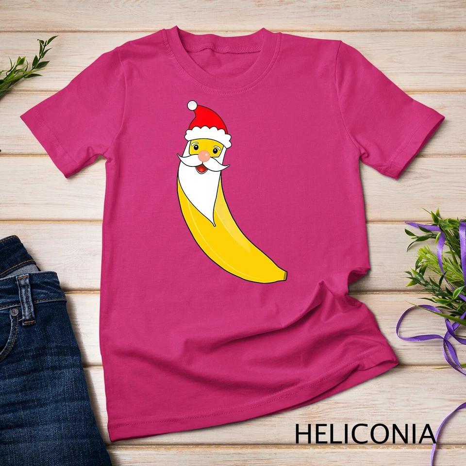 Christmas Banana Santa Claus Hat Funny Merry Christmas gift Unisex T-shirt 4 XL