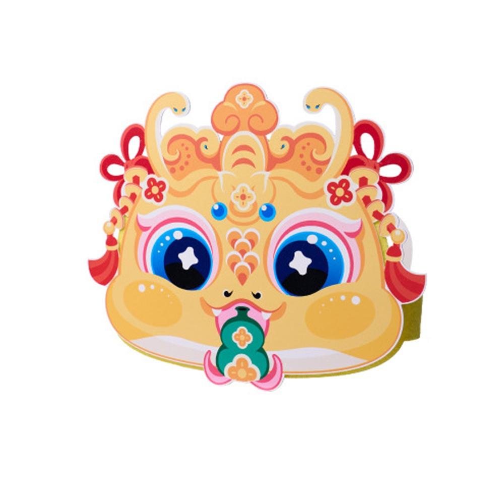 Cute Zodiac Snake Head Hat Traditional New Year Party Headgear  Boy Girl Gifts