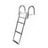 Folding Boat Ladder with Handrails Extendable Non-Slip Steps Heavy