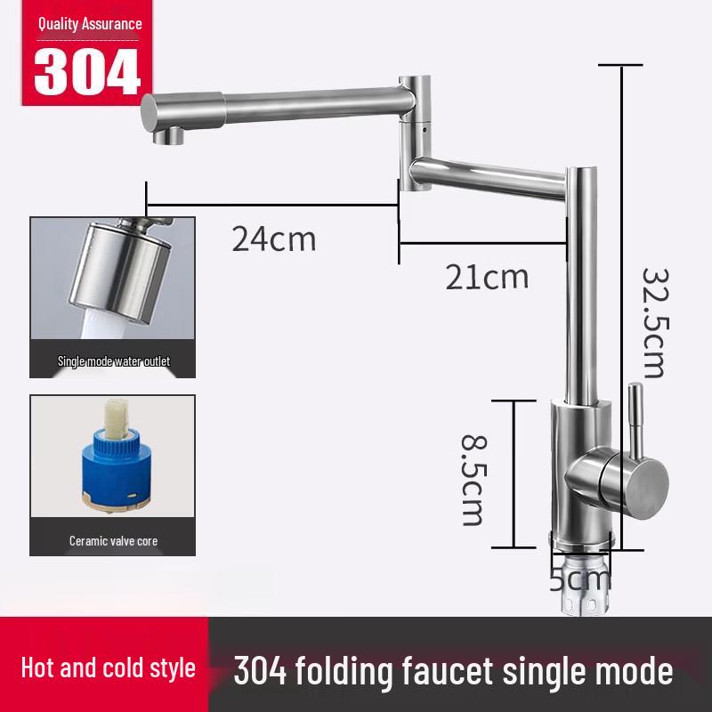 TLXT Stainless Steel Ret retractable foldable Kitchen Faucet
