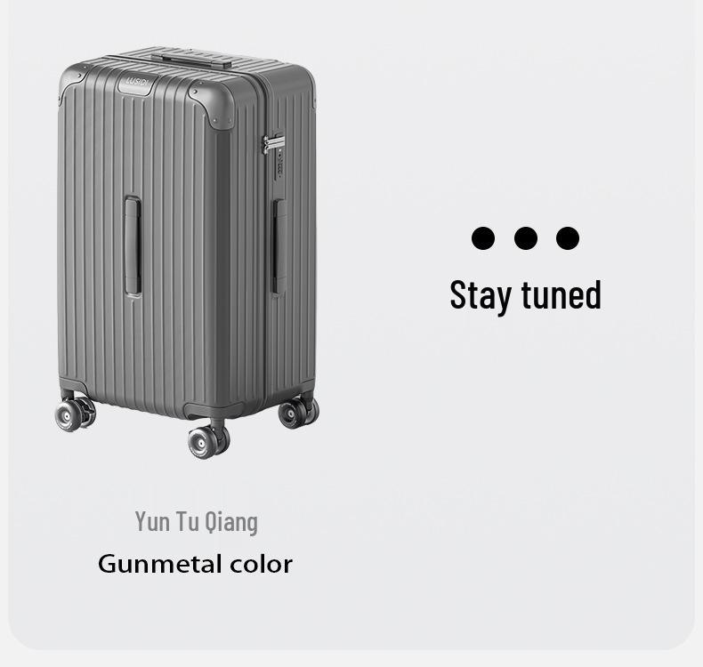 24-Inch Large Capacity Plastic Frame Suitcase with Trolley and Password Lock for Men and Women