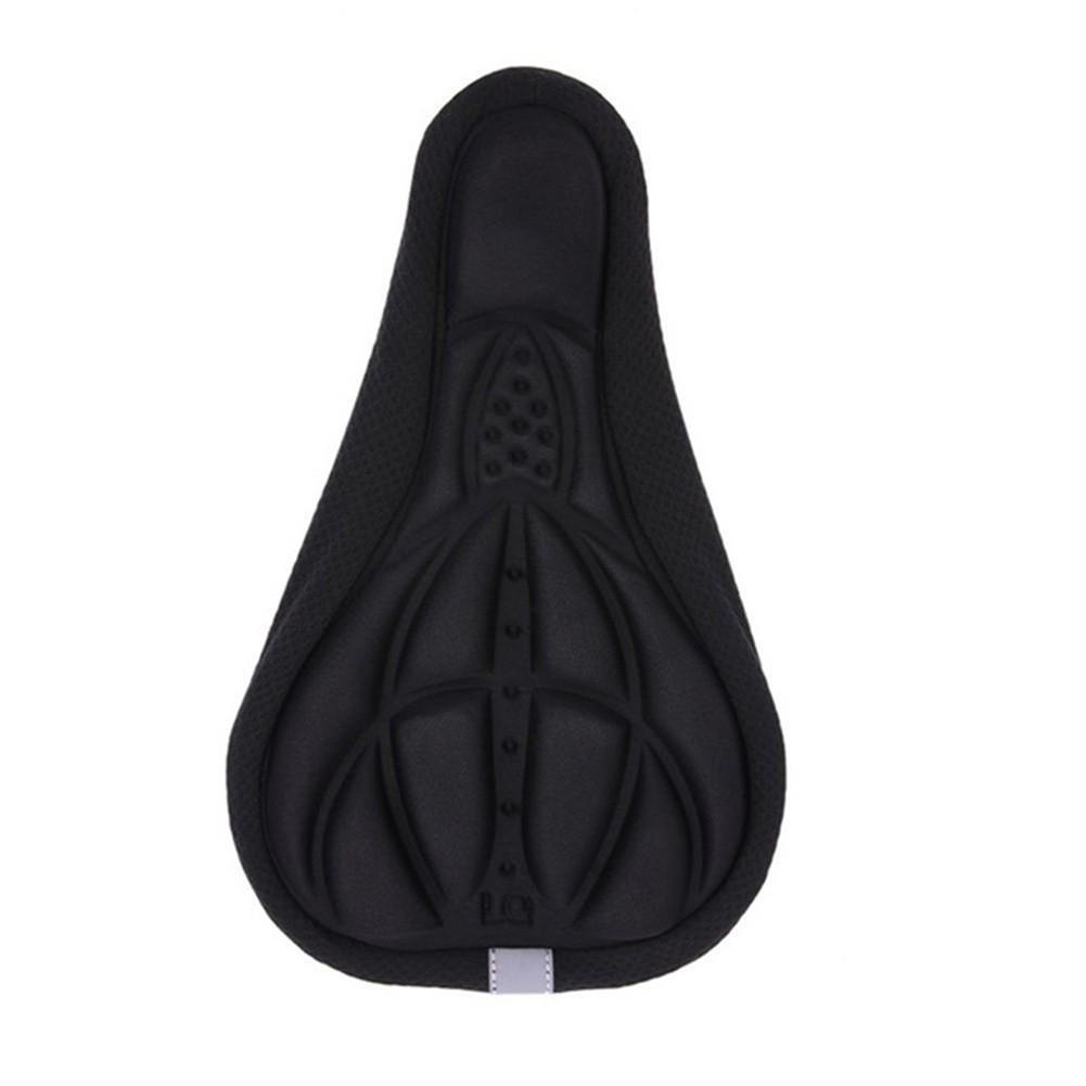 Bike Seat Cover Bicycle Silicone 3D Gel Saddle Pad Padded Soft-Cushion Comfort чёрный