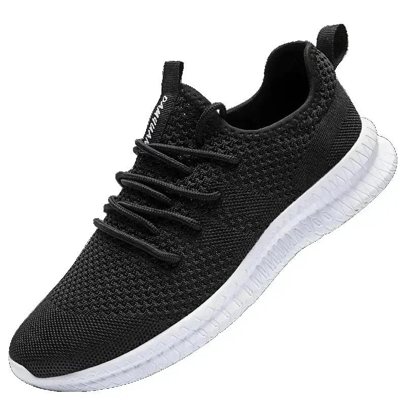 Fujeak-zapatillas de deporte cómodas para hombre, zapatos informales, transpirables, para ocio, de punto, para caminar, deportivas, atléticas
