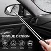2Pcs Car Rearview Mirror Wiper Mini Squeegee Stainless Steel Telescopic Car Side Mirror Window Wash Cleaning Tool Handheld Wiper