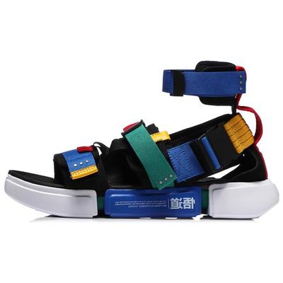 Li Ning Sports Sandals Men's Blue Red Yellow AGBN079-3