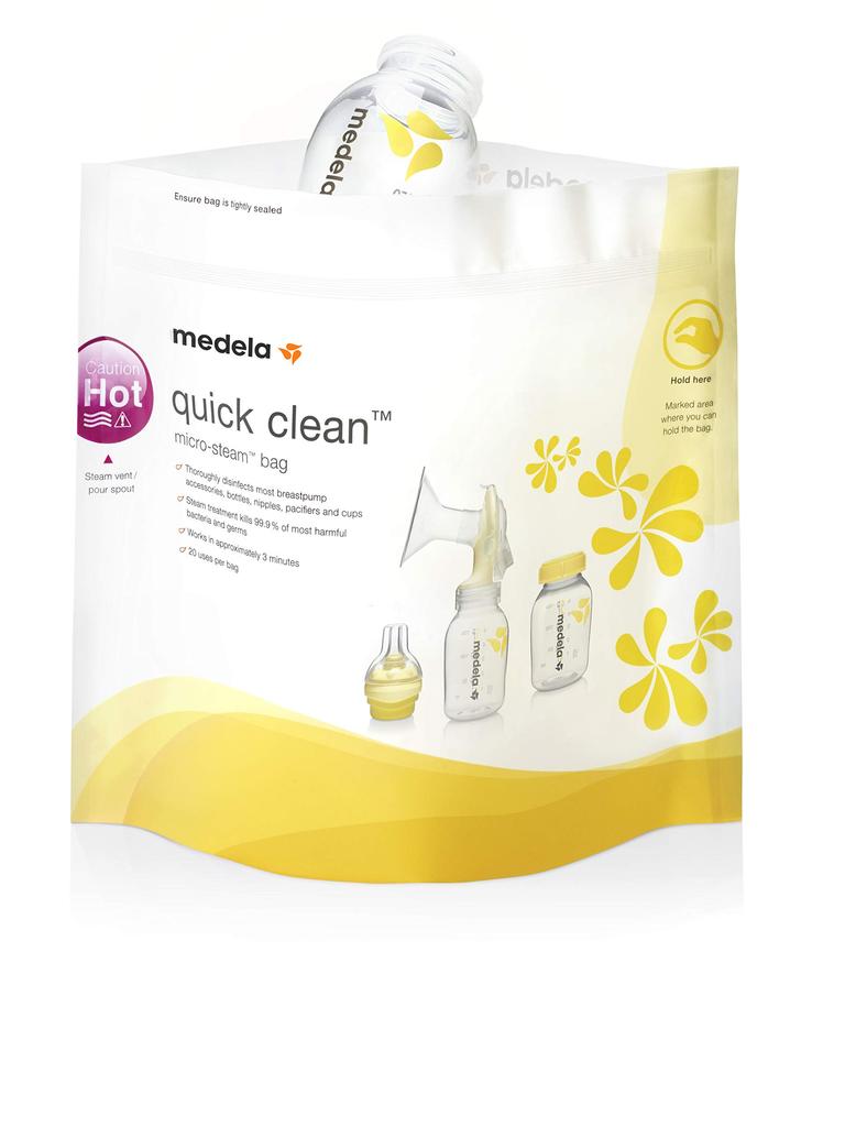 Medela Mikrowellen-Sterilisierbeutel (5er-Pack) Schnellreinigungs-Dampfbeutel