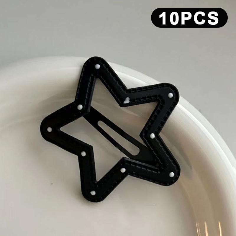 10Pcs Winter Plush Y2K Star Bb Hair Clips For Women Hairpins Cute Fluffy Side Bangs Clips Fashion Headdress Hair Accessories