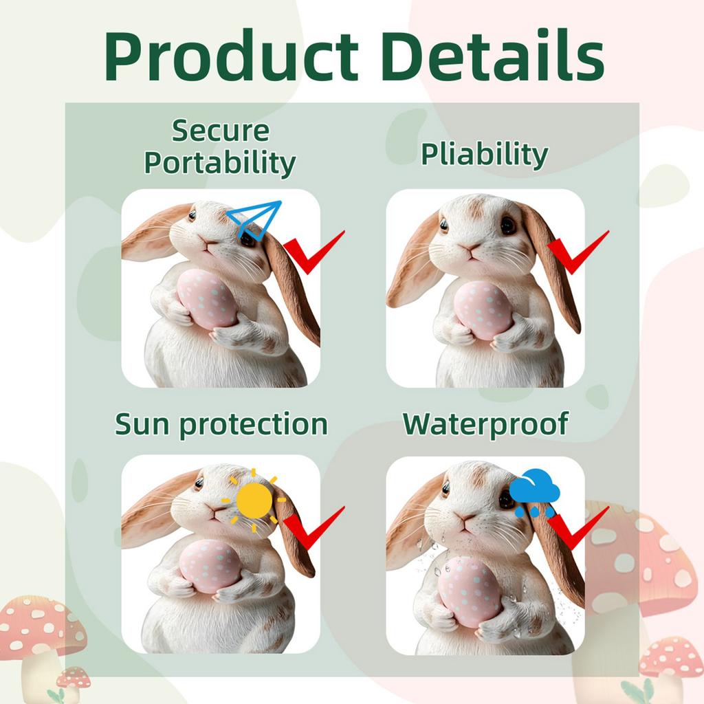 Kreativer Hasen Eier Gartenstecker für Festival Außendekoration Raseneinsatz Saisonale Hofverzierung PVC Zubehör