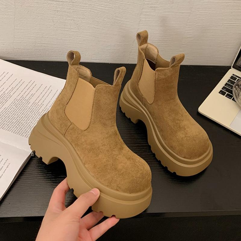 Ankle Boots for Women Platform Chunky Shoes Elegant 2025 Trend New Snow Boots Brand Party Woman Sneakers Walking Botas