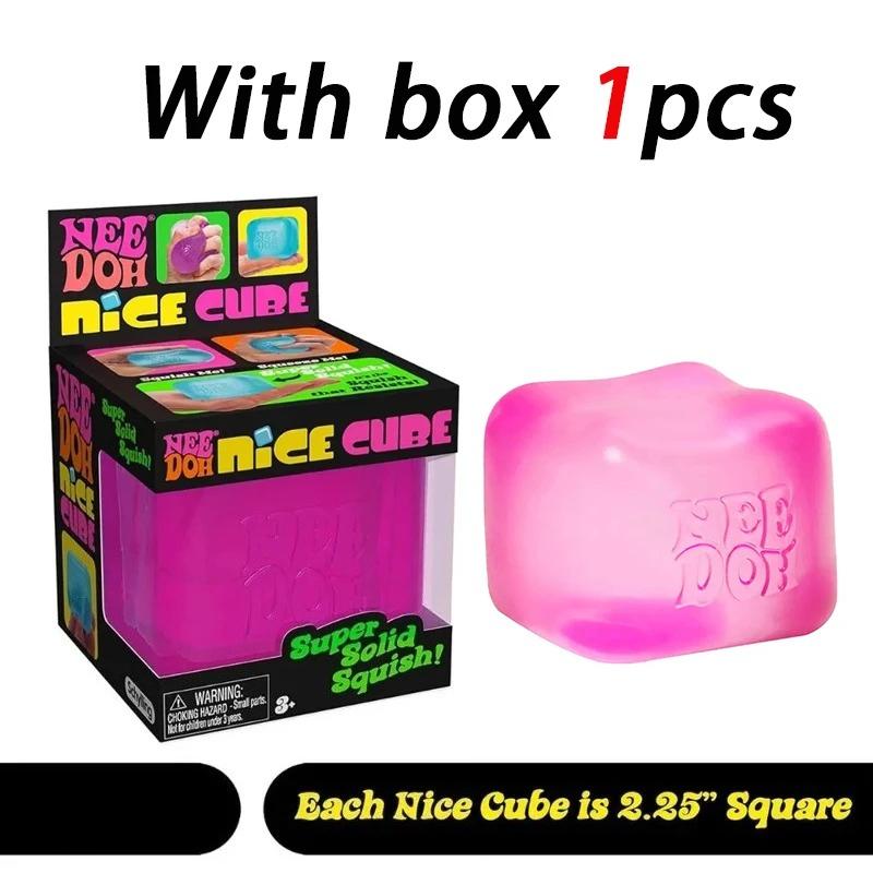 New Hot Needoh Nice Ice Squish Toy Super Solid Cube Squeeze Sensory Fidget Toy Stress Relief For Adults Squeeze Toy Fidget Toy