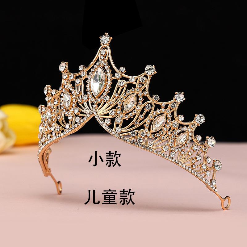 Bride's Crown Headband Wedding Korean Birthday Gift Adult Gift Crystal Crown Princess Dress Hair Accessory