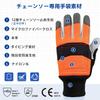 WISEPRO Chainsaw Protective Work Cowhide Leather Work Meets EN388 Standard Level with Chainsaw Protector Fabric on the Back of the Left Perfect for