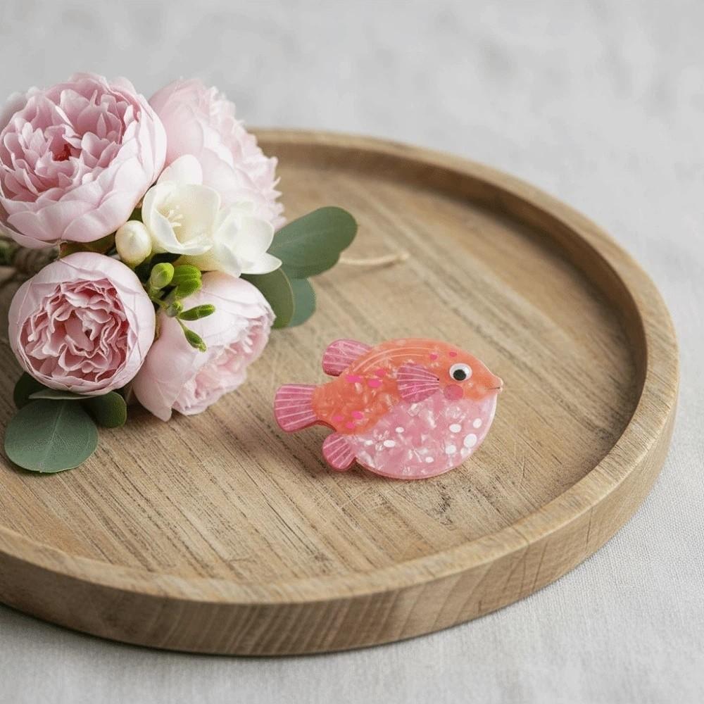 Sweet Fish Hair Claw Starfish Acetic Acid Hair Claw Creative Conch Shark Clip  Daily