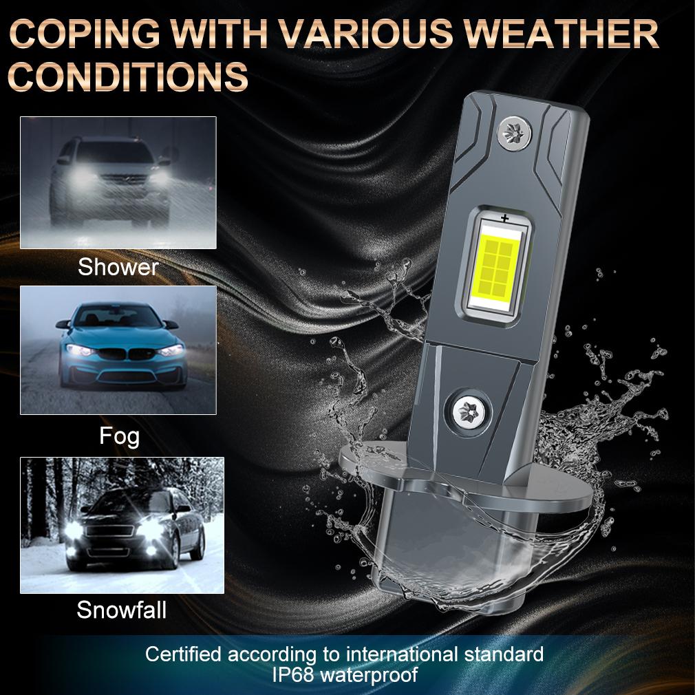 2 buc Becuri LED H3 Canbus Fără Ventil Fază Lungă 6500K Alb Mașină LED Far de Ceață Lampă de Condus DRL Fără Ventil 12V Design Mini