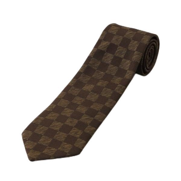 Takeo Kikuchi Checkered Necktie In 07004112 Brown 00 (Made Japan) Men's (243)