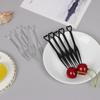 100Pcs/Bag Fruit Fork Mini Clear Plastic Forks Home Dining Food Cake Fruit Fork