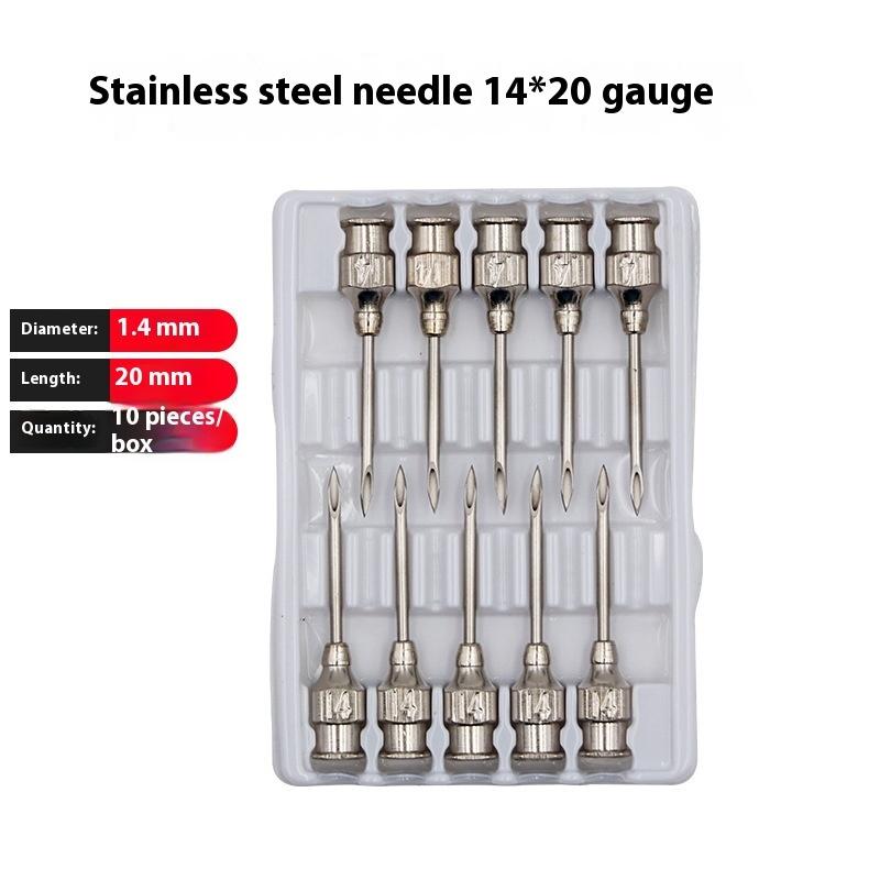 1 Set 20-50 ml Veteriner Alet Şırınga Aşı Enjeksiyonu Ayarlanabilir Doz 304 Paslanmaz Çelik İğne Ucu Dağıtıcı Hayvancılık Kümes Hayvanları