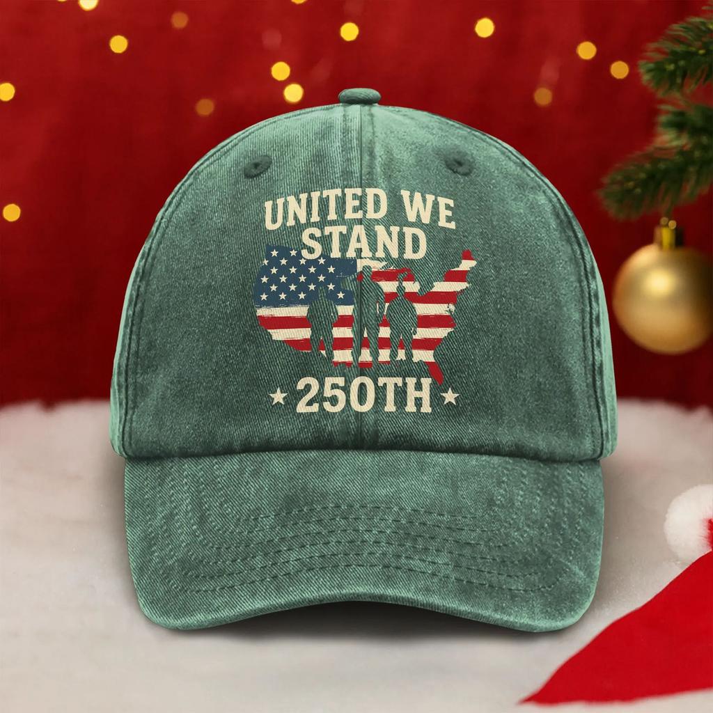 Cross-border popular washed old dad baseball cap US 250th anniversary hat sunscreen sunshade cap