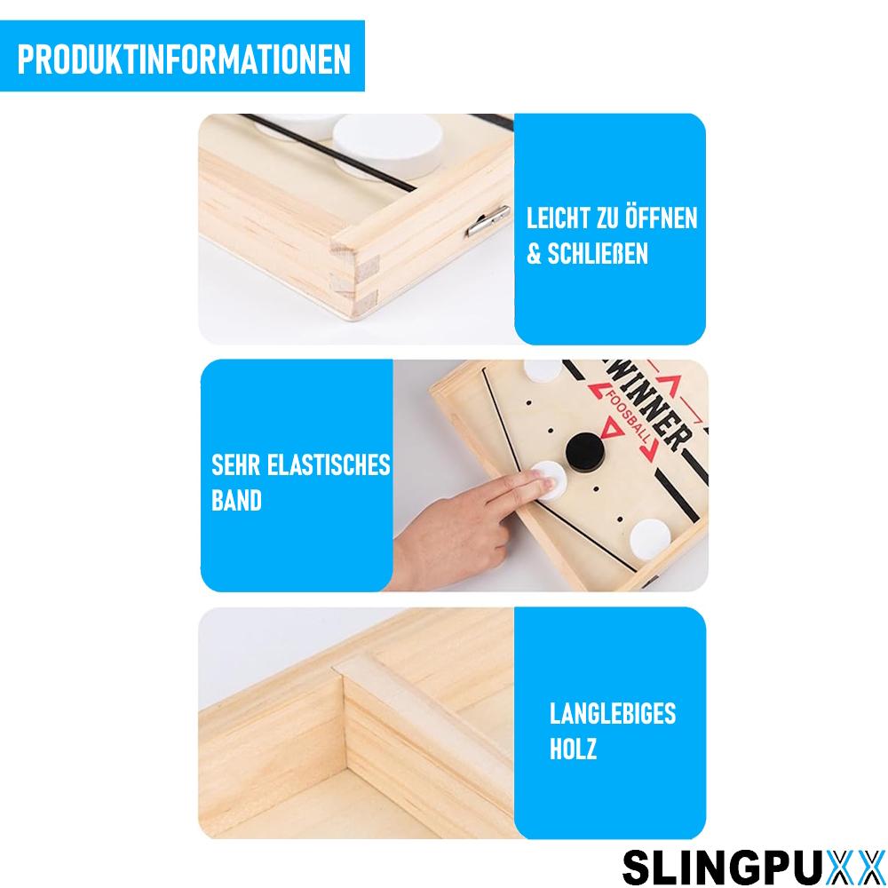 SLINGPUXX Sling Puck Game Table Football Winning Games Foldable Hockey Board Game