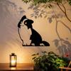 Metal Dog Silhouette Wall Art Black Rustproof Coating Home Decor Living Room Bedroom Kitchen Gift Dog Lovers