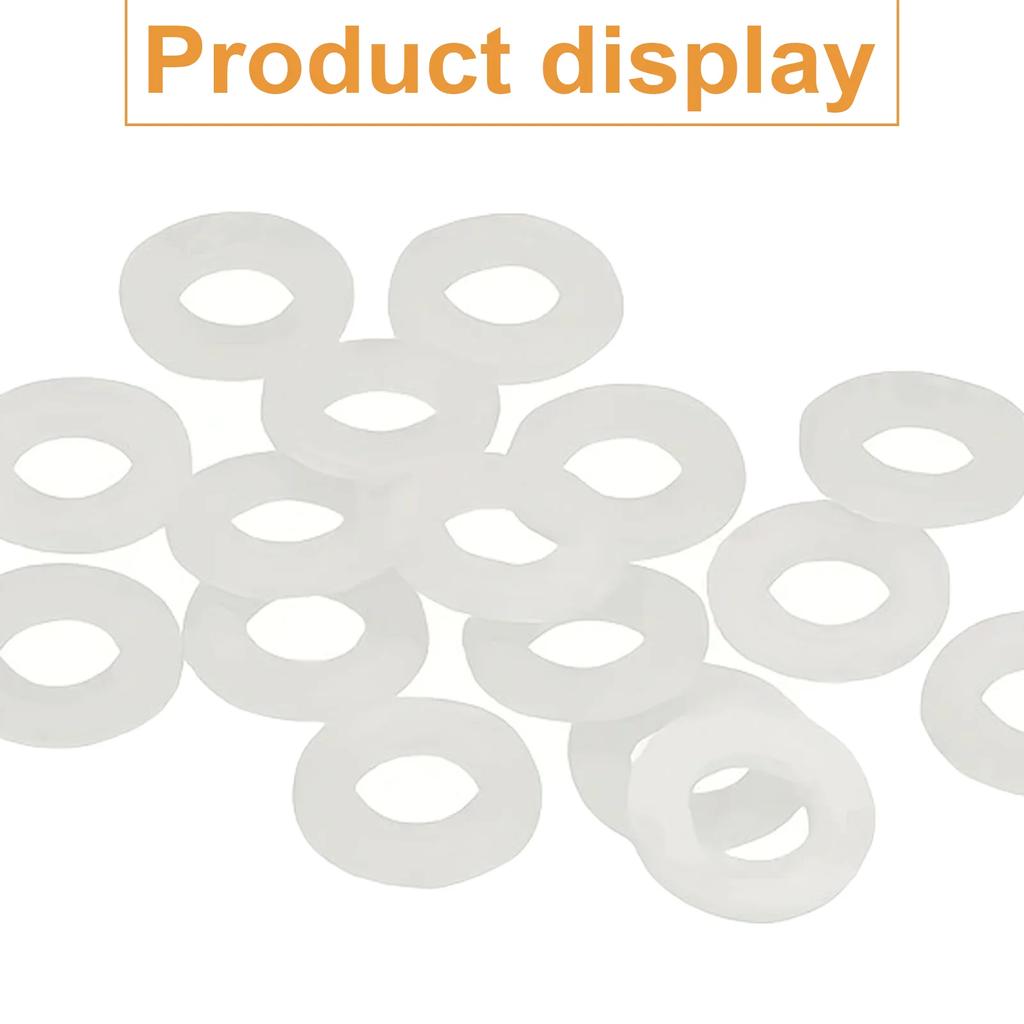 500 White Nylon Plastic Washer Set, Suitable for Anti-wear and Dielectric Insulation, M2 - M10, with Convenient Boxed Packaging