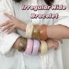 Europe American Style Irregular Wide Bracelet Minority Design Smudged Hand Ring  Decoration