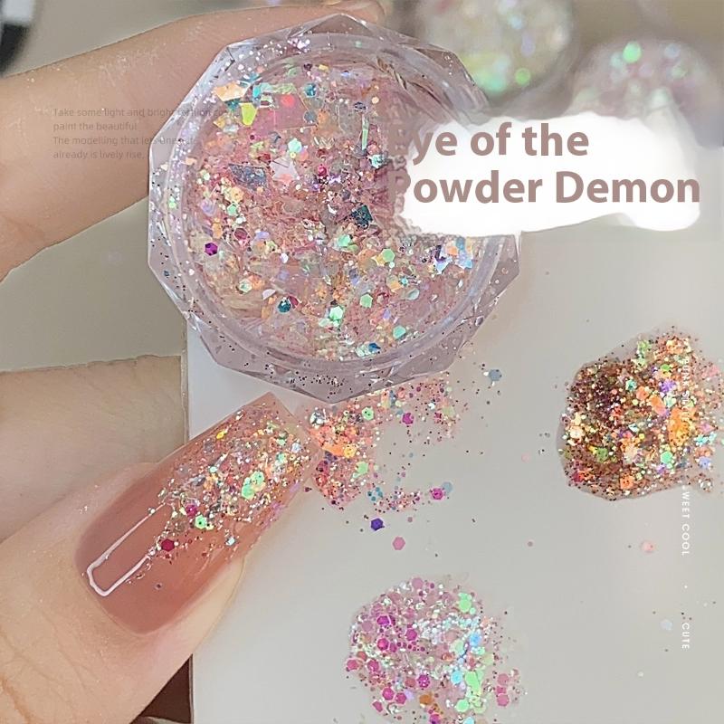 4Jars/Set Mermaid Sparkle Nail Art Glitter Ultra-Thin Laser Flakes Holographic Sequins Irregular Loose Nail Art Dust Accessories