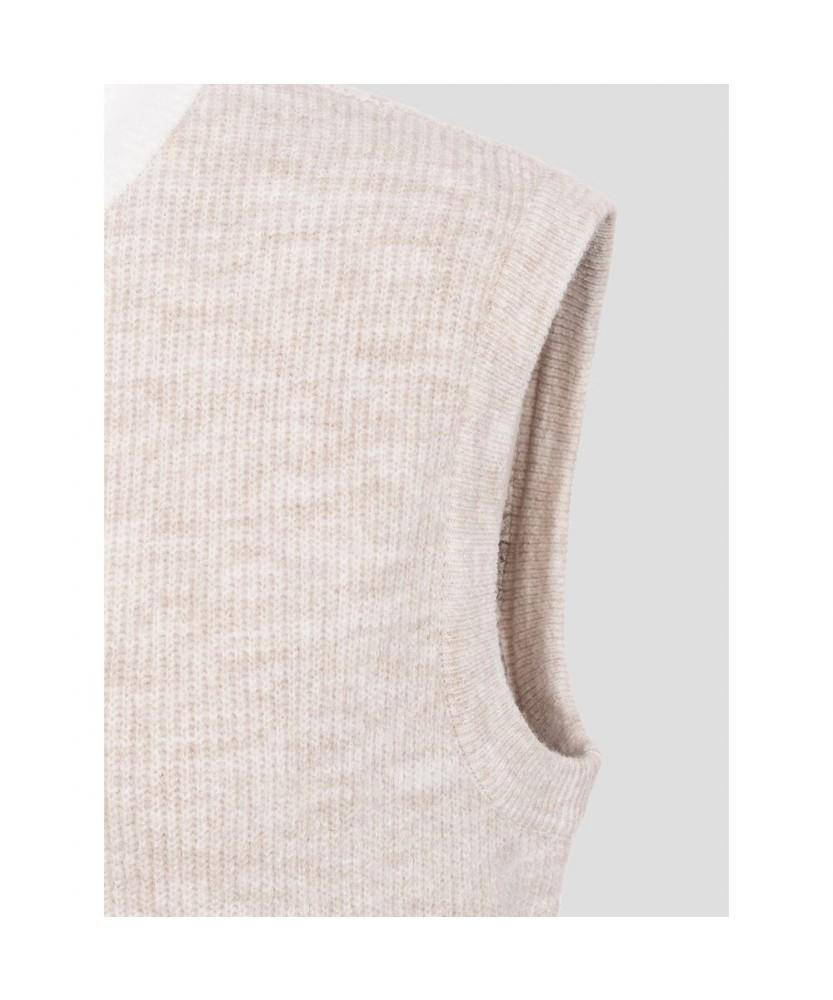 Beanpole Golf Women'S Windproof Full-Zip Vest - Beige